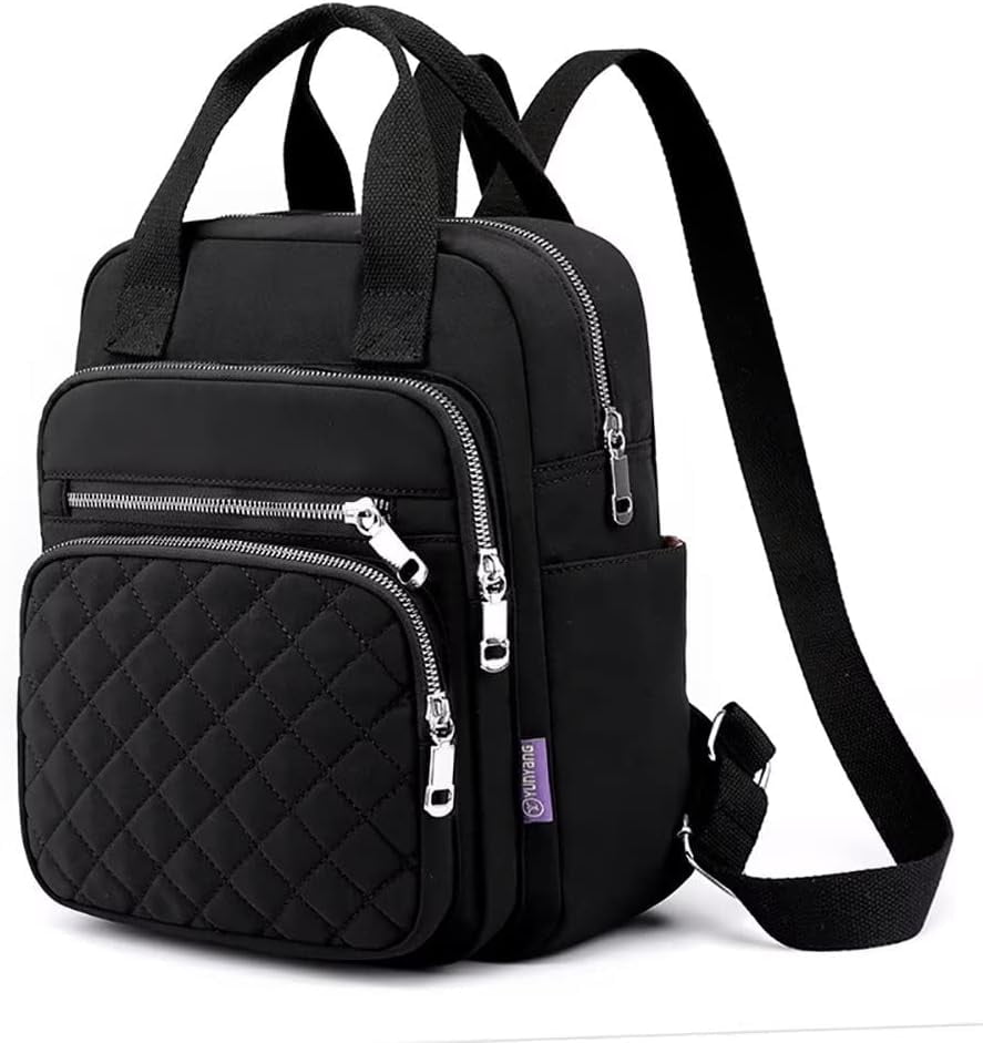 Sunyuer Quilted Nylon Backpack for Women, Casual Square Bag  display picture 1