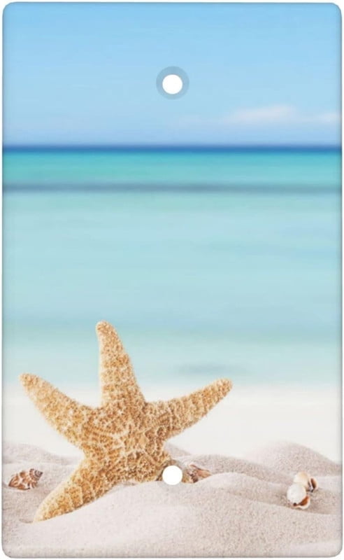 Beach Starfish Ocean Scene Decorative Wall Plate Cover