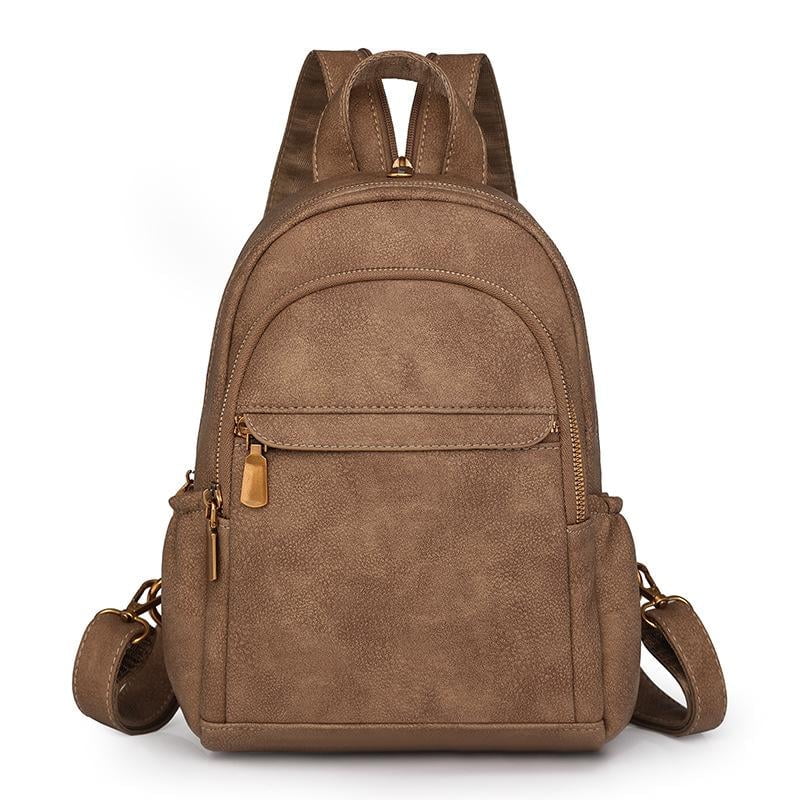 Sunyuer Small Backpack Purse for Women Fashion PU Leather Backpack Convertible Ladies Sling Bag pu material