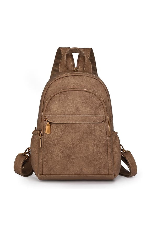 Small Backpack Purse for Women Fashion PU Leather Backpack Convertible Ladies Sling Bag pu material