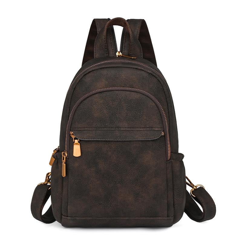 Sunyuer Small Backpack Purse for Women Fashion PU Leather Backpack Convertible Ladies Sling Bag pu material