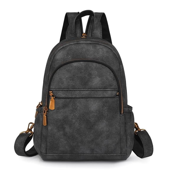 Sunyuer Small Backpack Purse for Women Fashion PU Leather Backpack Convertible Ladies Sling Bag pu material