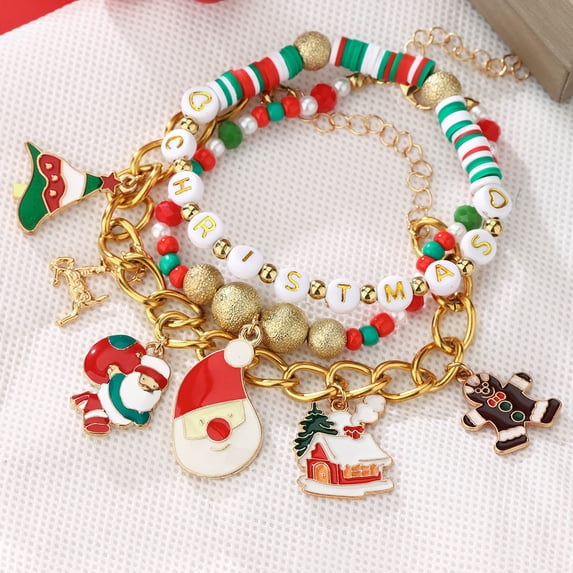 Sunyuer Stocking Stuffers - 3 Pack Bracelets for Women | Christmas Gifts for Men Adults - Christmas Decorations Accessories Shirts Outfits