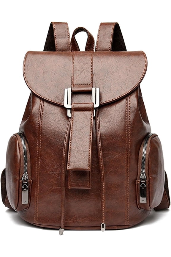Stylish PU Leather Backpack – Chic & Versatile Drawstring Buckle Design for Everyday Elegance