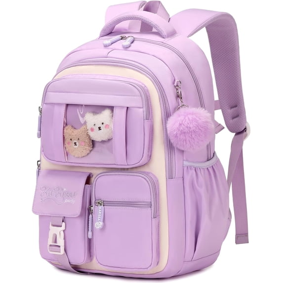 Sunyuer Stylish and Spacious Backpack, Aesthetic Backpack for Women Cute Bookbag Preppy College