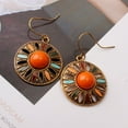 thumbnail image 1 of Sunyuer Vintage Bohemian Dangle Earrings for Women Retro Geometric Round Earrings Hollow Out Sculpted Ethnic Earrings Boho Statement Earrings for Women, 1 of 6