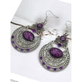 thumbnail image 1 of Sunyuer Vintage Bohemian Earrings for Women Unique Handmade Boho Retro Geometry Carved Pattern Tassel Dangle Drop Statement Earrings Jewelry Gifts, 1 of 6