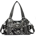 thumbnail image 1 of Sunyuer Vintage Distressed Chain Motorcycle Bag - Stylish, Large Capacity, Single Shoulder Handbag Tote Y2K Hobo Bag for Women, 1 of 8