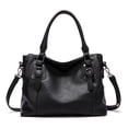 thumbnail image 1 of Sunyuer Vintage Handbags for Women, Large Capacity Tote Shoulder Purses PU Leather Top Handle Crossbody Satchel Travel Work Commute, 1 of 10
