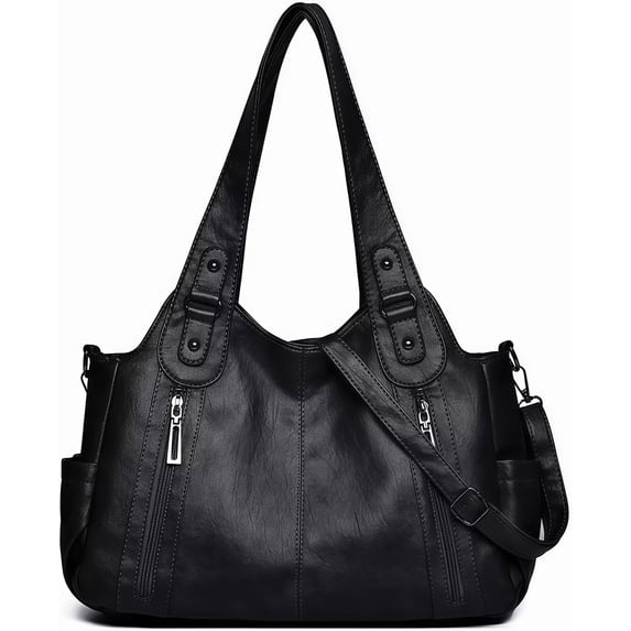 Sunyuer Vintage Hobo Bag for Women - Large Capacity Crossbody Shoulder Handbag with Multi Pockets, 3-Way Carry, Adjustable Strap
