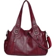 thumbnail image 1 of Sunyuer Vintage Hobo Bag for Women - Large Capacity Crossbody Shoulder Handbag with Multi Pockets, 3-Way Carry, Adjustable Strap, 1 of 7
