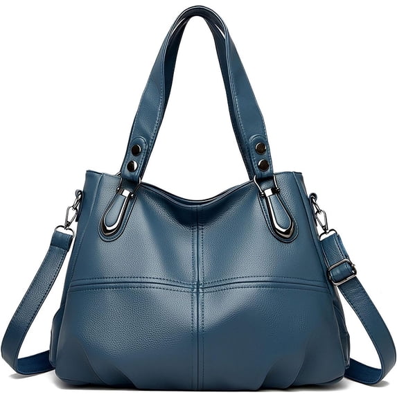 Sunyuer Vintage Large Capacity Shoulder Crossbody Tote Bags for Women PU Leather Hobo Satchel Y2K Purses Commute Travel Bags