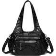 thumbnail image 1 of Sunyuer Vintage Tote Bags for Women, Large Capacity Vintage Multi-Pocket PU Leather Handbag Crossbody Shoulder Bag, 1 of 8