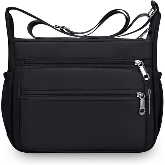 Sunyuer Waterproof Oxford Crossbody Bag for Women, Multi-Pocket Lightweight Adjustable Wide Strap Shoulder Messenger Bag Large Capacity Casual Handbag for Travel Shopping Daily Work