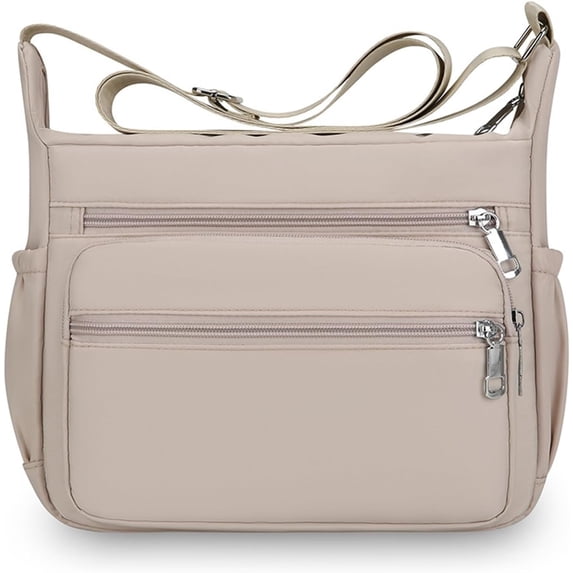 Sunyuer Waterproof Oxford Crossbody Bag for Women, Multi-Pocket Lightweight Adjustable Wide Strap Shoulder Messenger Bag Large Capacity Casual Handbag for Travel Shopping Daily Work