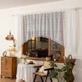 thumbnail image 1 of Sunyuer White Lace Arched Sheer Curtain Floral Embroidered Swag Curtain Valance Tier for Doorway Kitchen Bathroom Window, Rod Pocket Top 1 Panel, 1 of 7