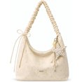 thumbnail image 1 of Sunyuer Women Cute Star Print Hobo Shoulder Tote Bag, Ruched Pleated Strap Casual Handbag with Polka Dot Star Charm, Large Capacity Lightweight Daily Purse for Shopping Dating Travel, 1 of 8