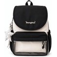 thumbnail image 1 of Sunyuer Women Kawaii Flap Ita Backpack, Large Capacity Clear Front Pocket Backpack with Star Charm, Lightweight Nylon Casual Daypack for School Travel, 1 of 8