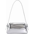 thumbnail image 1 of Sunyuer Women Shoulder Bag, Shiny PU Leather Baguette Handbag, Trendy Y2K Underarm Purse, Fashion Flap Small Evening Bag for Party Club Daily, 1 of 5