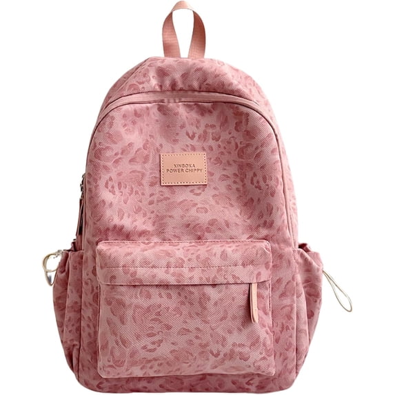 Sunyuer Women Soft Leopard Print Backpack, Large Capacity Lightweight Backpack, Fashion Casual Travel Daypack, Multi Pockets Water Resistant Laptop Backpack