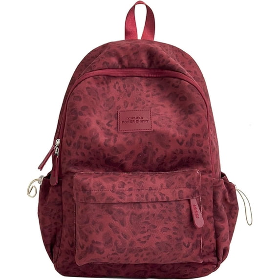 Sunyuer Women Soft Leopard Print Backpack, Large Capacity Lightweight Backpack, Fashion Casual Travel Daypack, Multi Pockets Water Resistant Laptop Backpack