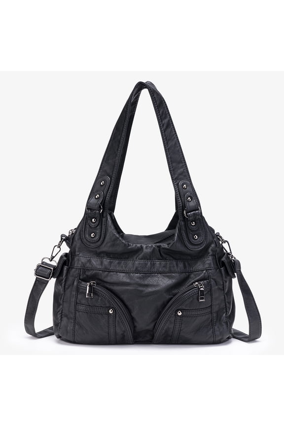 Y2K Gothic Handbag for Women, Shoulder Bag PU Leather Punk Purses Bags