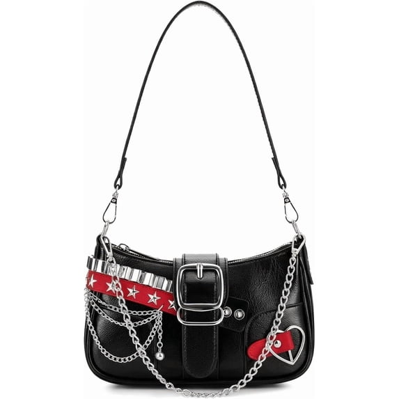 Sunyuer Y2K Star Purse Small Shoulder Bag for Women, Punk Style Y2K Handbag, Retro Crossbody Bag for Everyday Daily Use