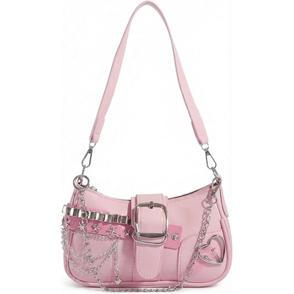Sunyuer Y2K Star Purse Small Shoulder Bag for Women, Punk Style Y2K Handbag, Retro Crossbody Bag for Everyday Daily Use