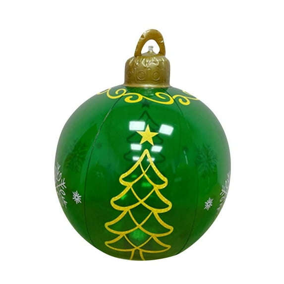 WJSXC 23.6" Christmas Inflatable Ball, Giant PVC Inflatable Christmas Ball Decor, Christmas Tree Ornament Decoration, for Home Indoor Outdoor Xmas Decor Toy Gift