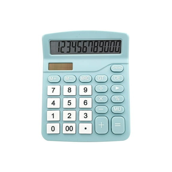 SuoKom Basic Calculators, 12-Digit Portable Desk Calculator Battery and Solar Dual Power, with LCD Display and Sensitive Button, for Home Office College School Supplies