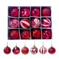 thumbnail image 1 of SuoKom Christmas Balls, 12Pcs 2.36 Inch Red Christmas Balls Hanging Ornaments Shatterproof Delicate Baubles Set, for Home Holiday Party Xmas Tree Decoration Gifts, 1 of 8