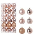thumbnail image 1 of SuoKom Christmas Balls, 36Pcs 1.2 Inch Rose Gold Christmas Balls Hanging Ornaments Shatterproof Delicate Baubles Set, for Home Holiday Party Xmas Tree Decoration Gifts, 1 of 8