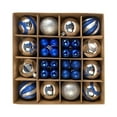 thumbnail image 1 of SuoKom Christmas Balls, 44Pcs Blue & Silver Christmas Balls Hanging Ornaments Shatterproof Delicate Baubles Set, for Home Holiday Party Xmas Tree Decor Gifts(1.2"/2.4" Combo), 1 of 7