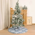 thumbnail image 1 of SuoKom Christmas Tree Skirt, 35 Inch Blue Faux Fur Plush Christmas Tree Skirt Snow Flake Pattern, for Christmas Decorations Xmas Tree Home Holiday Party Gifts on C1earance, 1 of 5