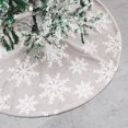 thumbnail image 1 of SuoKom Christmas Tree Skirt, 35 Inch White Faux Fur Plush Christmas Tree Skirt Snow Flake Pattern, for Christmas Decorations Xmas Tree Home Holiday Party Gifts on Clearance, 1 of 6