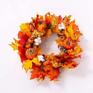 Fall Peony and Pumpkin Wreath, Autumn Year Round Wreaths for Front Door, Artificial Fall Wreath, Autumn Front Door Wreath Thanksgiving Wreath for Home