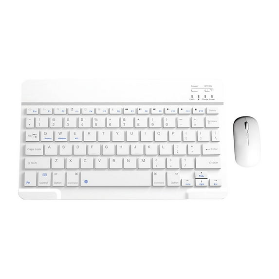 SuoKom Wireless Keyboard and Mouse Combo, Compact Ultra Slim Portable Slient 78-Keys Keyboard Mouse, Office School Supplies for Computer, Desktop, PC, Laptop, Tablet