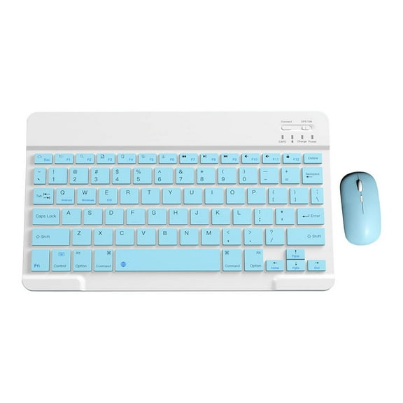 SuoKom Wireless Keyboard and Mouse Combo, Compact Ultra Slim Portable Slient 78-Keys Keyboard Mouse, Office School Supplies for Computer, Desktop, PC, Laptop, Tablet