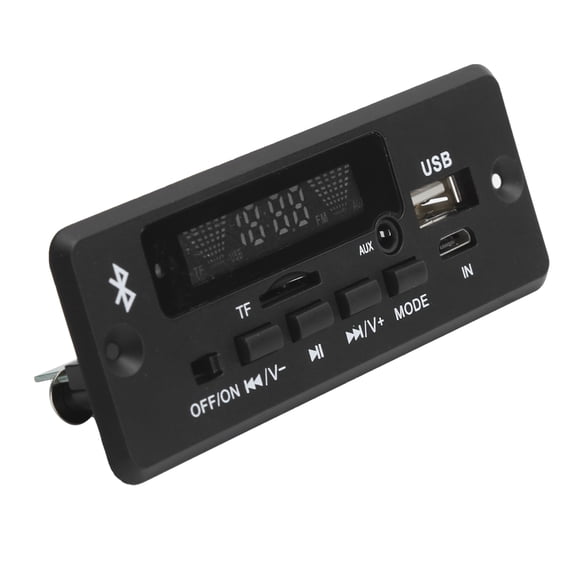 Suodoka 02CABT Universal WAV Decoding Module MP3 Decoder Board with Bluetooth Call, Remote Control Included, High Performance Audio Receiver for Car Speakers, Black, 5.12 inches / 13 cm