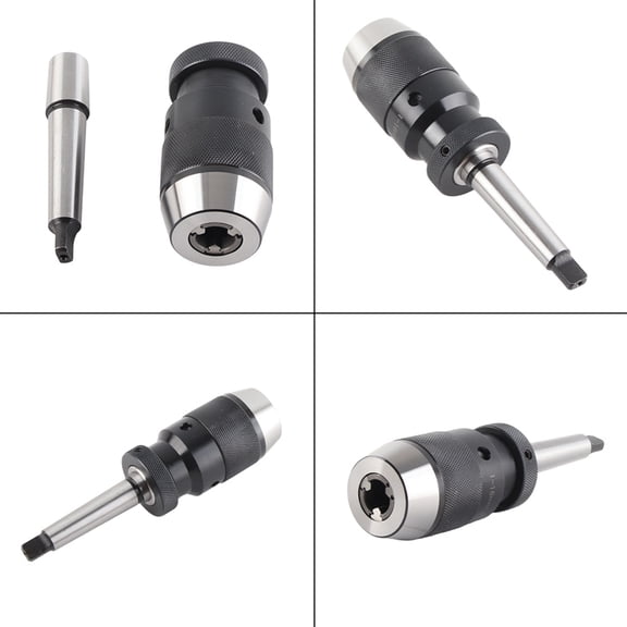 Suodoka 1-16mm (5/8 inch) Capacity 45# Steel Self Tighten Keyless Lathe Drill Chuck with MT2-JT3 Taper Arbor Multi-Purpose High Precision Tool Accessory for Milling Machines