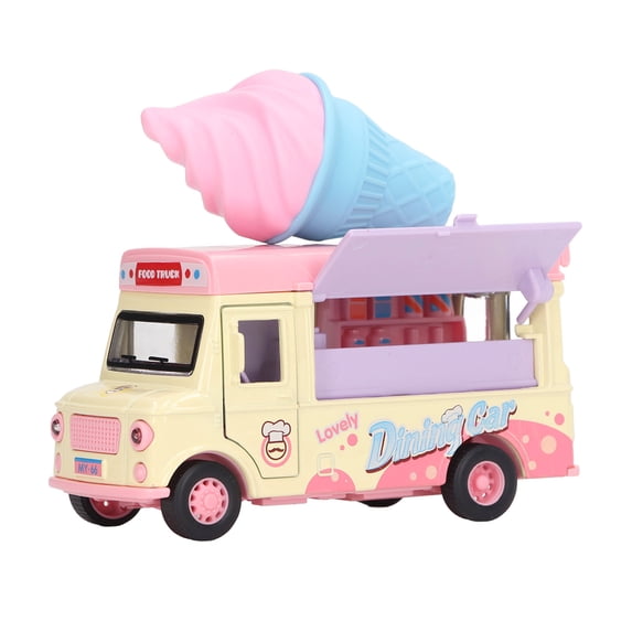 Suodoka 1:36 Magnetic Induction Alloy Die Cast Food Truck Pull Back Car ...