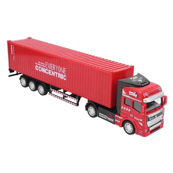 Suodoka 1:48 Alloy Container Truck Model Toy Highly Simulation Children Car Toys Vehicle, Pull Back Action Doors Open, Red 14.57 inches / 37 cm