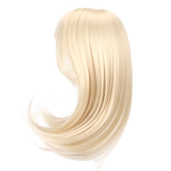 Suodoka 1/6 Ball Jointed Doll Wig for 15.5 to 17cm (6.1 to 6.7 inches) BJD Dolls Milk Gold Long Hair with Bangs DIY Replacement