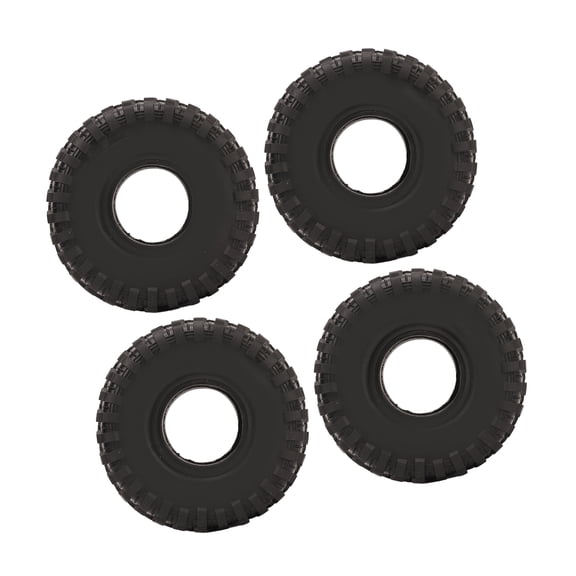 Suodoka 1.9in RC Car Tire Uneven Texture Surface Stable Grip Rubber Wheel Fit for 1/10 Remote Control Crawler Car, Black, 4 Pieces (4.72 inches / 120 mm)