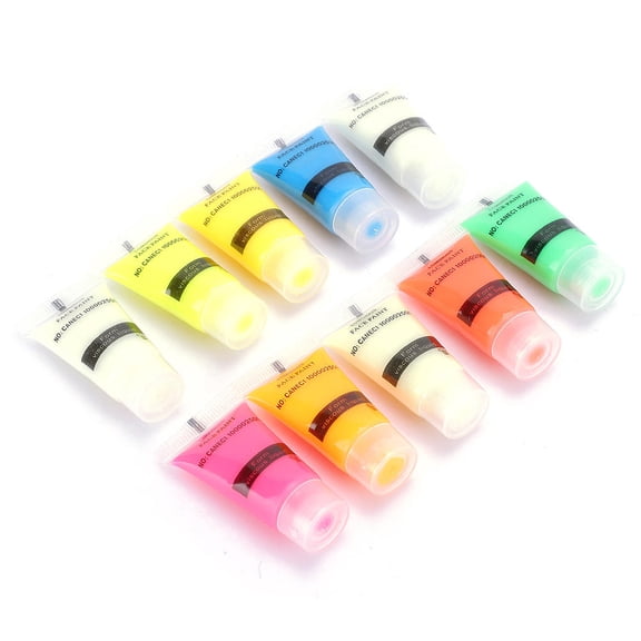 Suodoka 10Pack 10g Fluorescent Nail Powder Waterproof, NonToxic, DIY Manicure & Body Art Kit