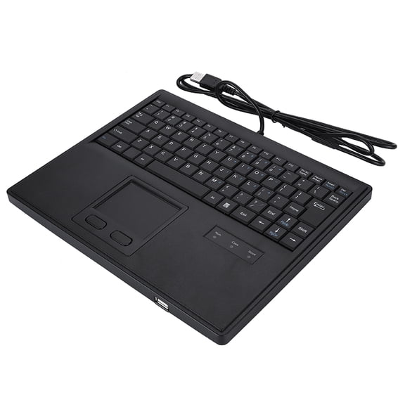 Suodoka 10 inches / 25.4 cm Wired Keyboard with Touchpad, Scissor Foot Keys Precise Touch Control Computer Keyboard, Black
