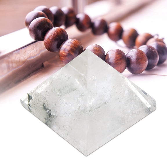 Suodoka 100% Natural Amethyst Crystal Pyramid Energy Healing Tower Home Decoration Ornament for Good Fortune and Meditation (1.18 inches / 3 cm Base)