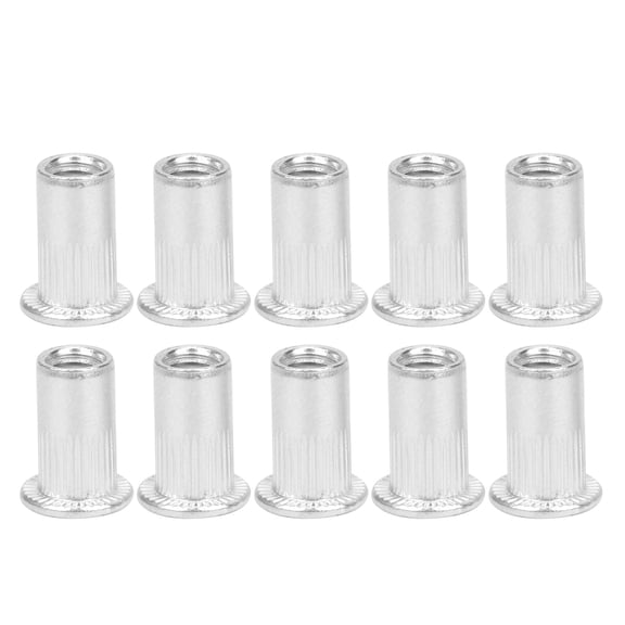Suodoka 100 Pcs Aluminum Blind Rivet Nut M5 Insert Threaded Nutserts Pack