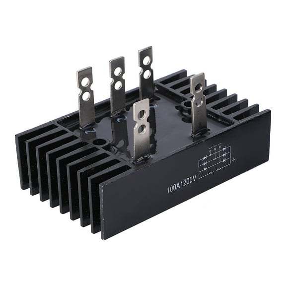 Suodoka 100A 1200V 3 Phase Alternator Diode Bridge Rectifier Module SQL100A High Power Electronics Component for Automotive and Household Appliances, Black, 1 Count (3.94 inches / 10 cm)