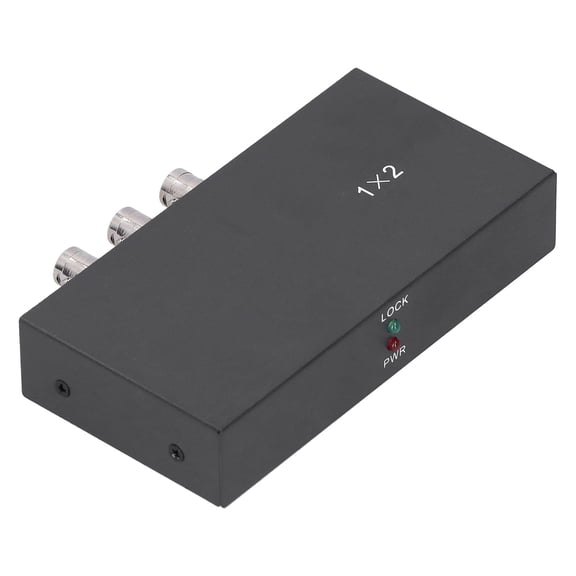 Suodoka 1080P SDI Splitter 1 in 2 Out Video Distributor Extender Support SD HD 3G-SDI with LED Indicator BNC Converter 100-240V Power Adapter Included EU Plug for Security Camera and Display
